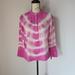 J. Crew Tops | J.Crew 100% Silk Tie Dye Tunic Top Popover High Neck Long Sleeve Pink White | Color: Pink/White | Size: Xs