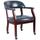 Boss Office Products Captain's Guest Arm Chair, With Casters, Blue/Mahogany