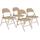 National Public Seating Commercialine 900 Series Steel Folding Chairs, Beige, Set Of 4 Chairs