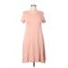 Forever 21 Contemporary Casual Dress - A-Line: Pink Solid Dresses - Women's Size Medium