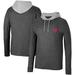 Men's Colosseum Black Indiana Hoosiers Ballot Waffle-Knit Thermal Long Sleeve Hoodie T-Shirt