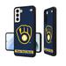 Milwaukee Brewers Stripe Design Personalized Galaxy Bump Case