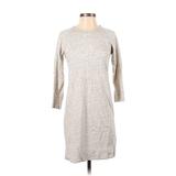 J.Crew Factory Store Casual Dress - Shift: Gray Print Dresses - Women's Size X-Small