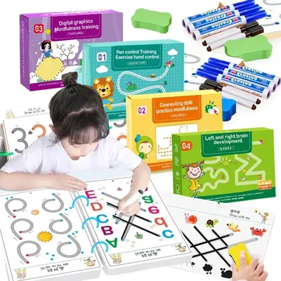 Jouet de dessin Montessori pour enfants contrôle du stylo formation forme de document jeu de