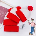 Where's Wally Waldo Red White Cosplay Hat pour hommes et femmes casquette optique chaude