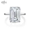 IOGOU – bague Solitaire 6 Carat en argent Sterling 925 pour femme bijoux de mariage de