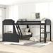 L-Shaped Twin over Full Bunk Bed and Twin Sie Loft Bed