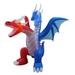 Joiedomi 6 Ft Tall Red and Blue Polyester Outdoor Massive Double Headed Dragon Halloween Inflatable