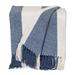 Parkland Collection Transitional Stripe Blue Rectangle 60" x 50" Throw