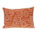 Parkland Collection Transitional Geometric Orange 14" x 20" Pillow