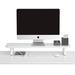 Poppin Key Monitor Riser Wood in White | 9.5 H x 31.5 W x 4.5 D in | Wayfair 108846