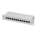 LogiLink Patch Panel 10" CAT6 12port vollgeschirmt grau