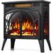 R.W.FLAME 23.5"W 500W/1500W Electric Fireplace Stove w/ Remote Control in Black | 24.3 H x 23.5 W x 10.7 D in | Wayfair S230-BLACK-1