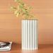 Wade Logan® Bahman Ribbed Vase, Ceramic - Large Ceramic in White/Yellow | 9 H x 5 W x 3 D in | Wayfair 87FA5BB33E89411EB3EE41C854BB3E19