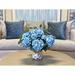 Freeport Park® Hydrangea Floral Arrangement in a Clear Glass Vase Polysilk | 17 H x 20 W x 20 D in | Wayfair E3F710FE78784510837F2C2452017B54