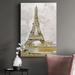 Ophelia & Co. Eiffel Tower Glitz - Wrapped Canvas Painting Canvas, Solid Wood in Brown/Gray/White | 27 H x 16 W x 1 D in | Wayfair