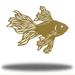 Bayou Breeze Yalamanchili Betta Fish Wall Décor Metal in Yellow | 8 H x 8 W x 0.0125 D in | Wayfair 56C3A8D67D8F461FBA84E66FF614C31D