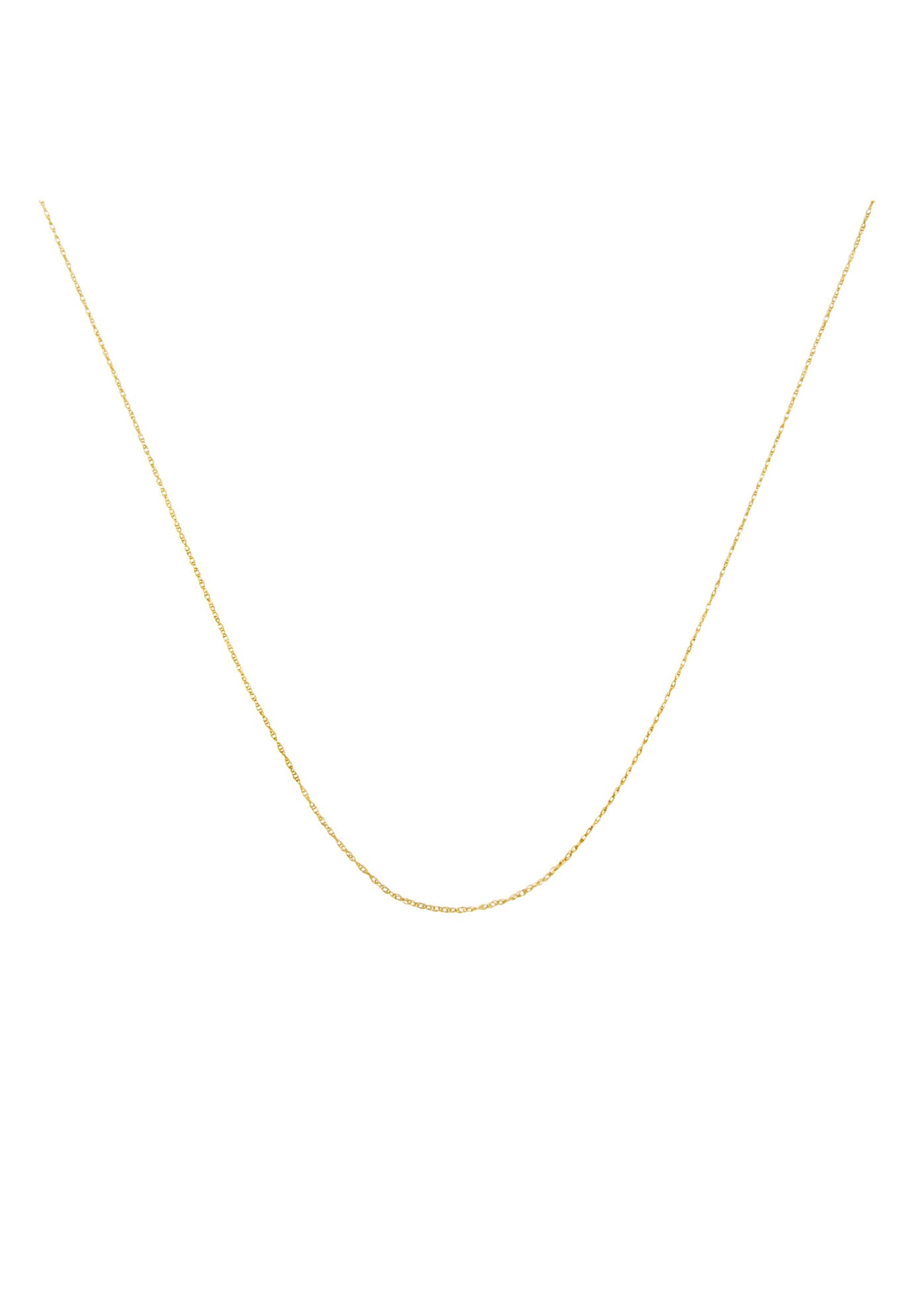 Women's Solid Yellow Gold Rope Chain Necklace Unisex Chain 20" by Haus of Brilliance in Yellow Gold