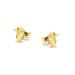 Women's Yellow Gold Round Brilliantcut Diamond Espira Swirls Solitaire Push Back Stud Earrings by Haus of Brilliance in Yellow Gold