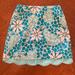 Lilly Pulitzer Bottoms | Girls Size 6x Lilly Pulitzer Skirt Tiger Lily Print | Color: Blue/White | Size: 6xg