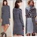 Anthropologie Dresses | Maeve Anthropologie Turtleneck Striped Swing Dress | Color: Blue/White | Size: Xs