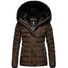 "Steppjacke NAVAHOO ""Milianaa"" Gr. L (40), braun (dunkelbraun) Damen Jacken Edle Winterjacke mit weicher Kunstfell-Kapuze"