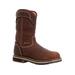 Georgia Boot AMP LT Edge Waterproof Pull On Work Boot - Women's Brown 9 GB00516-090M