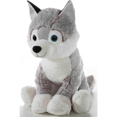 Kuscheltier HEUNEC "Husky XL" Plüschfiguren grau (grau, weiß) Kinder Kuschel- Spieltiere