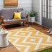 Anke 7'10" x 10' Metallic Gold/Rose Cream/Oatmeal/Clay/Nutmeg Outdoor Area Rug - Hauteloom