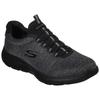 Slip-On Sneaker SKECHERS "SUMMITS", Herren, Gr. 41, schwarz, Textil, sportlich, Schuhe, Slipper, Freizeitschuh in komfortabler Schuhweite