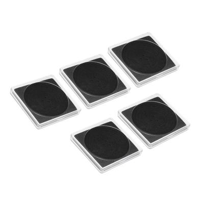 Coin Snap Holder Coin Case Storage Square Fit 18-38mm Coins, 5pcs Clear Black - Transparent, Black