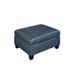 30*36 inch Wide Rectangular Cocktail Coffee Table Ottoman Upholstered Genuine Leather for the Living Room Mid Century Modern