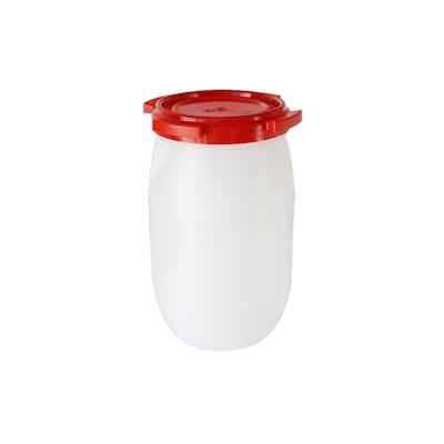 CHEFGASTRO Weithalsfass Schraubdeckelfass aus Kunststoff mit rotem Deckel 30L, Mehrzweckfass, Kunststoffbehälter, Tonne, Universaltonne Image