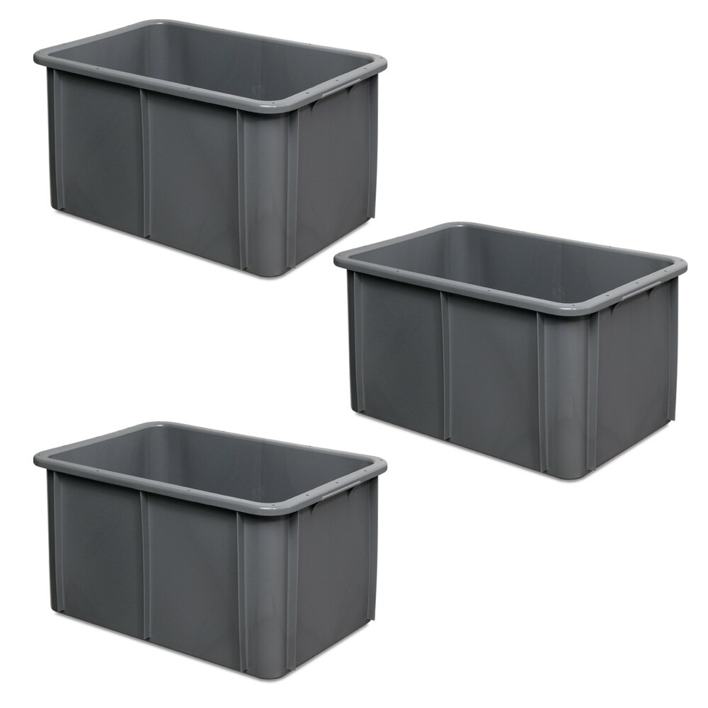 BRB 3 Schwerlastbehälter, LxBxH 600 x 400 x 320 mm, grau, 60 Liter, lebensmittelecht Image