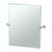 Gatco Glam Modern Frameless Rectangle Wall Mount Mirror | Bathroom Vanity Mirror in Gray | 24 H x 19.5 W x 2 D in | Wayfair 4649SM