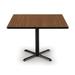KFI Studios Square Wood Breakroom Table Wood/Metal in Brown | 30 H x 42 W x 42 D in | Wayfair T42SQ-B2025-Medium Oak