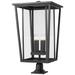 Z-Lite 4 Light Outdoor Pier Mounted Fixture in Black Finish