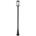 Z-Lite 2 Light Outdoor Post Mounted Fixture in Black Finish