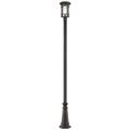 Z-Lite 1 Light Outdoor Post Mounted Fixture in Oil Rubbed Bronze Finish