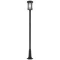 Z-Lite 1 Light Outdoor Post Mounted Fixture in Black Finish