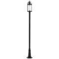 Z-Lite 1 Light Outdoor Post Mounted Fixture in Black Finish