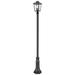 Z-Lite 3 Light Outdoor Post Mounted Fixture in Black Finish