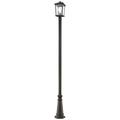 Z-Lite 2 Light Outdoor Post Mounted Fixture in Oil Rubbed Bronze Finish