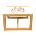 East Urban Home Japanese Cat Coffee Table, Cat Maneki Neko Eating Fish w/ Chopsticks | 15.75 H x 18.31 W x 24.4 D in | Wayfair