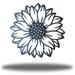 Gracie Oaks Nanke Sunflower Bloom Wall Décor Metal in White/Black | 36 H x 36 W x 0.0125 D in | Wayfair C08AC55EA8D040B6B2B303B5E10DDD8B