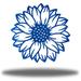 Gracie Oaks Nanke Sunflower Bloom Wall Décor Metal in Blue | 24 H x 24 W x 0.0125 D in | Wayfair 469D5BFD11A3411D95EBC3803D598925