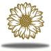 Gracie Oaks Nanke Sunflower Bloom Wall Décor Metal in White/Yellow | 36 H x 36 W x 0.0125 D in | Wayfair 79B8E9EC836B4B1D805F58E3B38BCA21