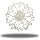 Gracie Oaks Nanke Sunflower Bloom Wall Décor Metal in Gray | 30 H x 30 W x 0.0125 D in | Wayfair 66580225783E4C74BAF9FEA8E7ED9B4D