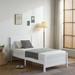 Heffron Platform Solid Wood Bed Wood in White Laurel Foundry Modern Farmhouse® | 37.8 H x 77.8 W x 41.6 D in | Wayfair