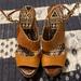 Jessica Simpson Shoes | 4.5 Inch Wedges- Jessica Simpson Sz 6 | Color: Brown/Tan | Size: 6